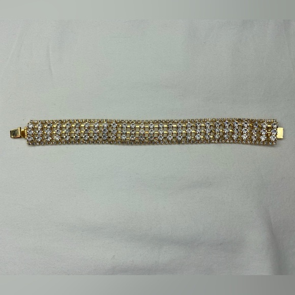 Source Unknown Jewelry - Rhinestone‎ Bling Bracelet Costume Jewelry 6.25" long